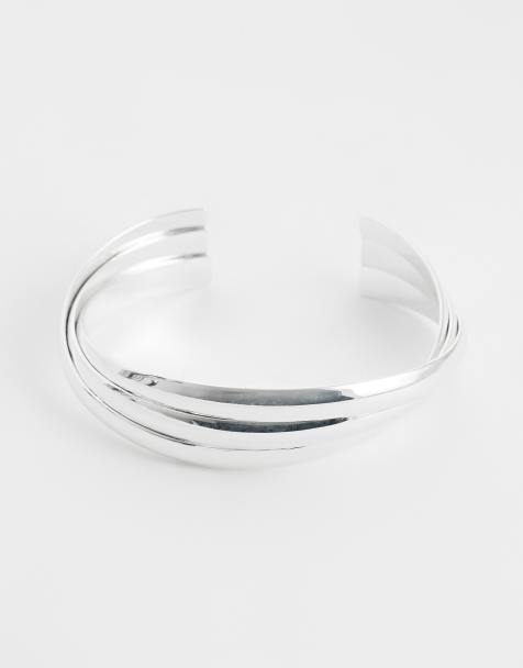 Mango - Bracciale rigido spesso argentato - view 1