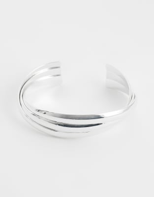 Mango - Bracelet jonc chunky - Argenté