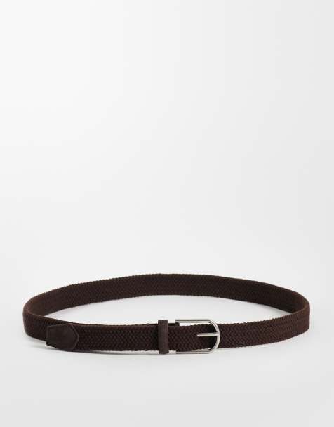 Mango braided belt in brown - view 1