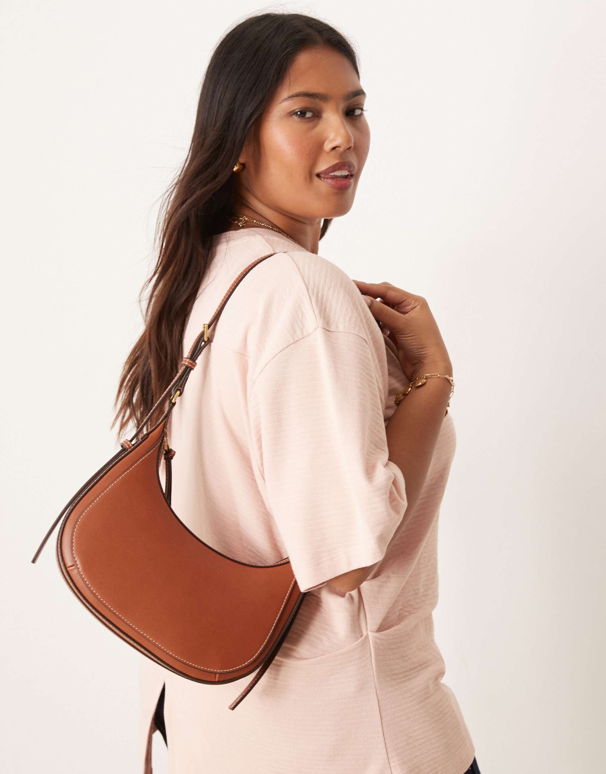 Mango – Brązowa klasyczna torebka crossbody - view 1