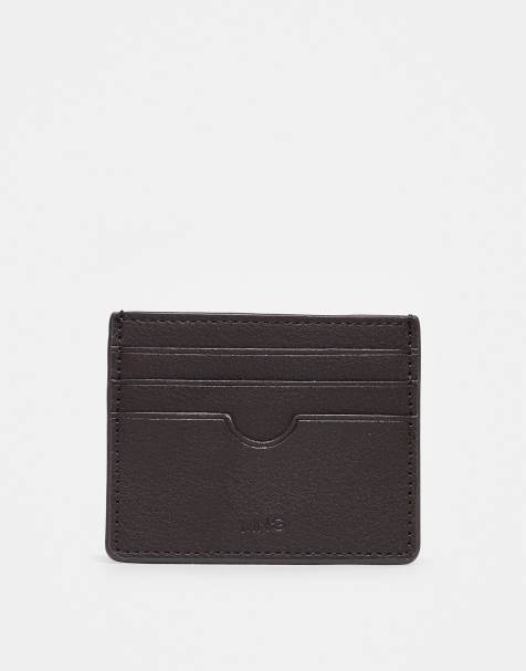 Mango – Brązowe etui na karty z imitacji skóry - view 1