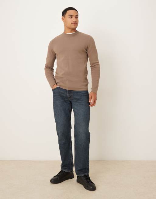 Mango – Brązowy dzianinowy sweter z okrągłym dekoltem, 2 z 5