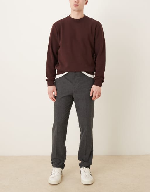 Mango – Brest – Elegante Hose in Anthrazit mit Nadelstreifen, geradem Schnitt und hohem Baumwollanteil, 2 von 5