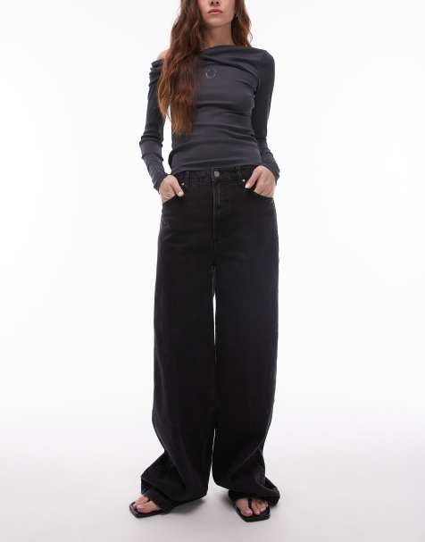 Mango - Brigitte - Stugge jeans met rechte pijpen in zwart - view 1