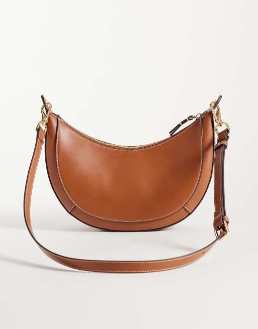 Mango - Brun crossbody-taske i imiteret læder, 4 af 4