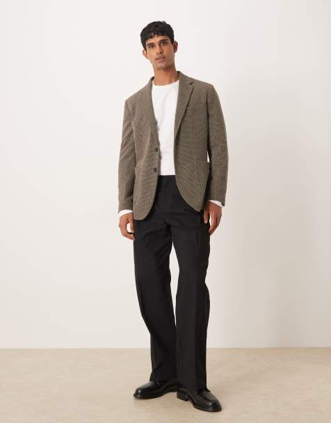 Mango – Brun kavaj i tweed - view 1