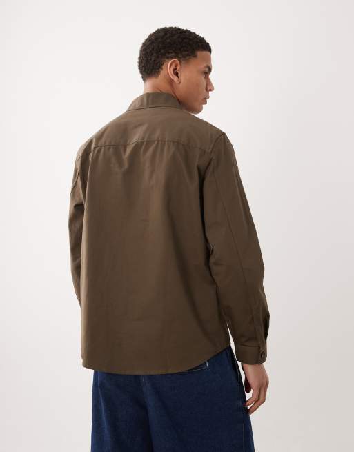 Mango – Brun overshirts med avslappnad passform, 5 av 5