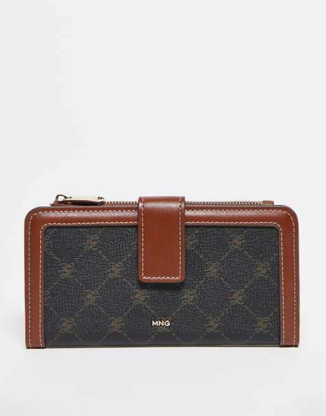 Mango - Brun pung med monogramprint - view 1