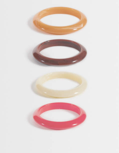 Mango – Bruna, stela armband i statementstil av akryl, 4-pack - view 1