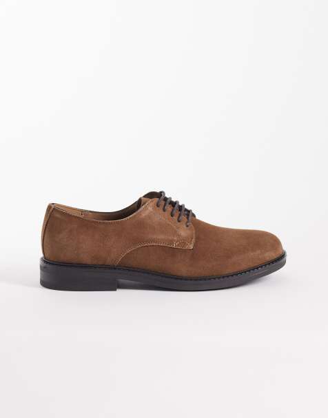 Mango - Brune brogues med snørebånd i ægte ruskind - view 1