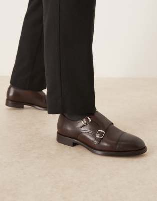 Mango Buckle Detail Brogue In Brown