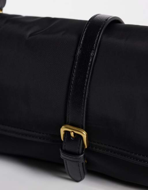 Mango buckle detail shoulder bag in black  , 3 of 4