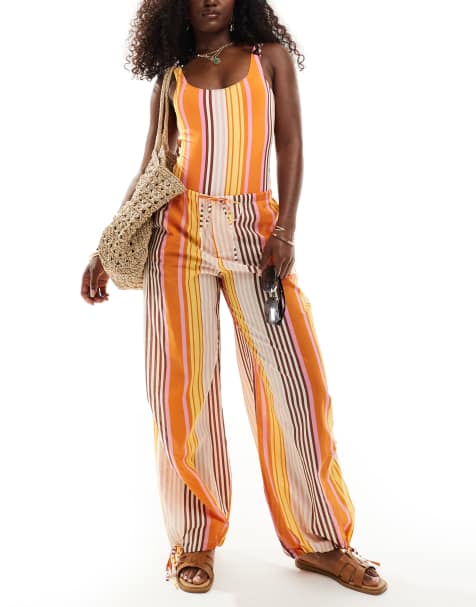 Mango – Bunt gestreifte Hose, Kombiteil - view 1