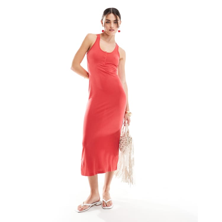 Red jersey midi dress on sale