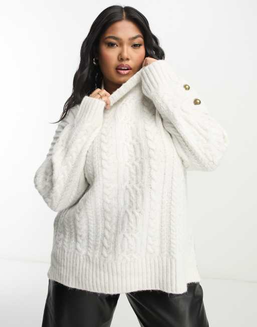 Button detail outlet sweater