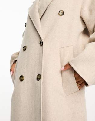 Mango button detail tailored coat in cream