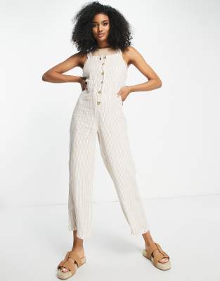 Shop Mango button down stripe dungarees Online – Trendy & Affordable Fashion
