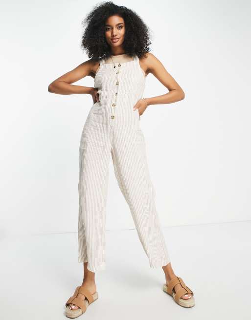 Mango striped hotsell long jumpsuit