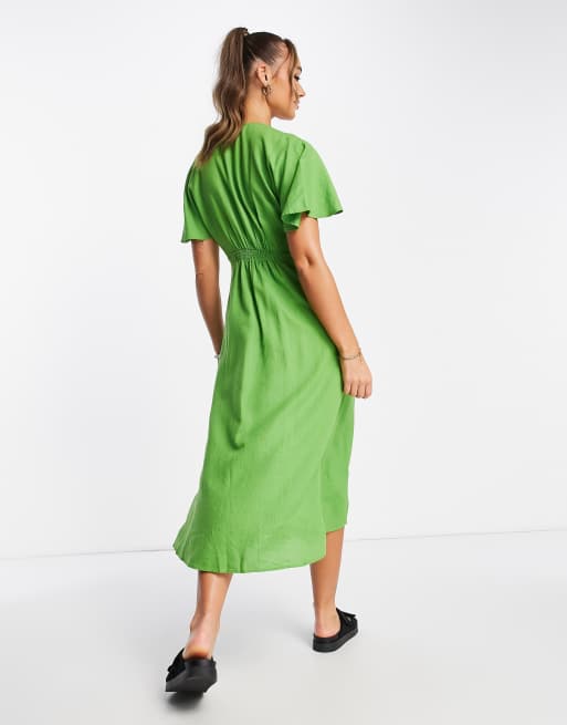 Mango buttoned hotsell midi dress