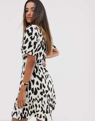 mango buttoned printed dress