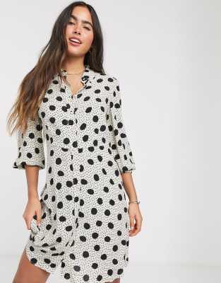 printed shirt dress mango