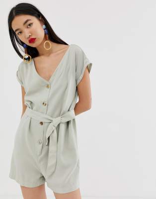 mango white playsuit