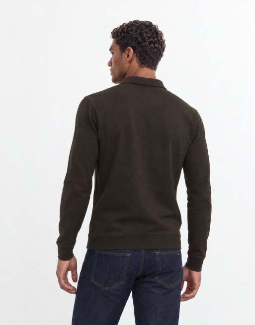 Mango button up polo top in brown, 10 of 10
