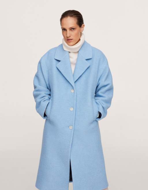 manteau bleu electrique mango