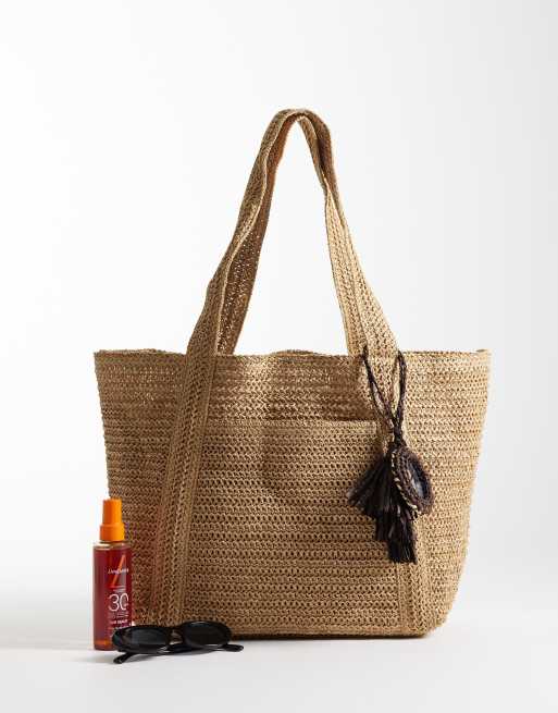 Mango - Cabas en raphia - Beige, 2 de 4