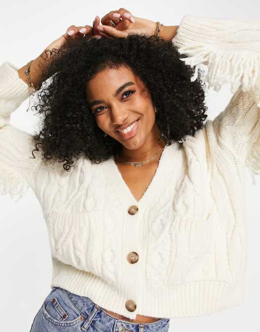 Mango cream cardigan best sale