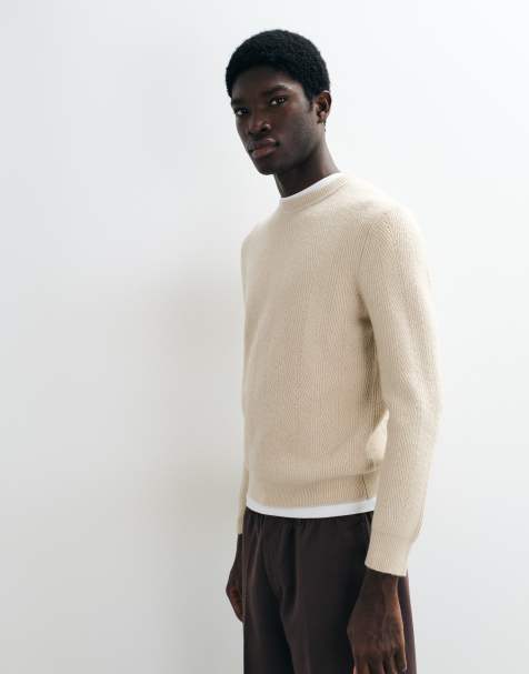 Mango cable knit jumper light beige - view 1