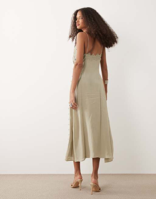 mango green lace dress Emerald Green Wool Midi Dress – Handmade Fit & Flare