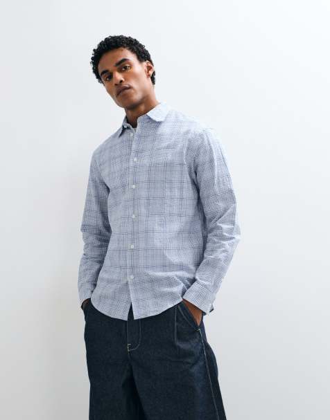 Mango camicia a quadri blu navy - view 1