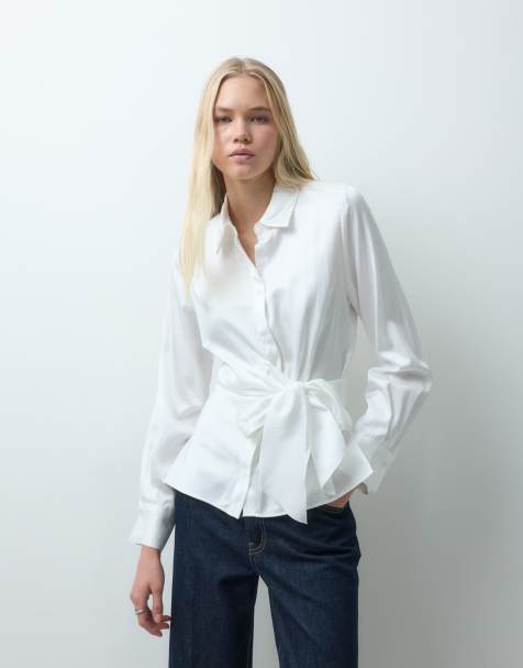 Mango - Camicia bianca stretta in vita - view 1