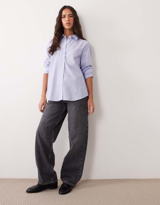 Mango camicia classica a righe blu, 2 di 4
