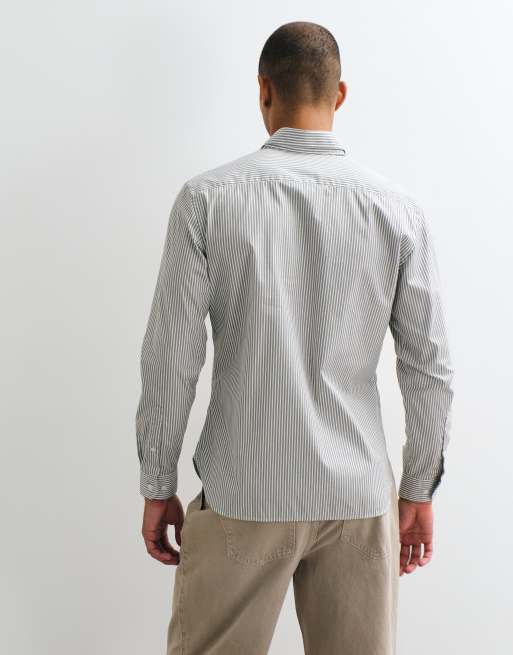 Mango camicia classica a righe verdi, 2 di 5