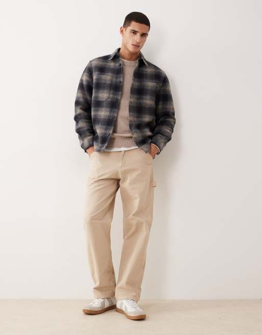 Mango - Camicia giacca color blu navy a quadri, 2 di 5