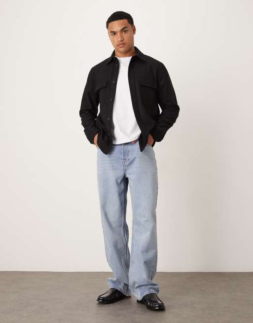 Mango - Camicia giacca comoda nera, 2 di 5