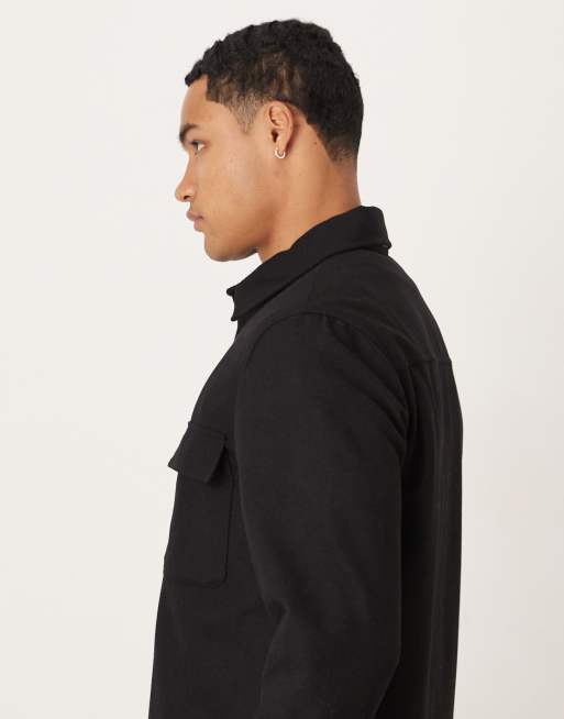 Mango - Camicia giacca comoda nera, 4 di 5