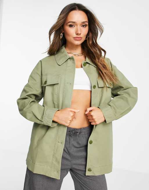 Mango - Camicia giacca kaki