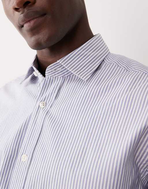 Mango - Camicia in cotone blu a righe, 5 di 5
