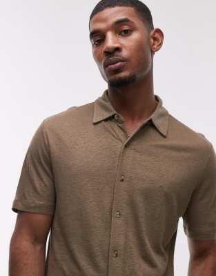 Camicia Quercia In Jersey Fango