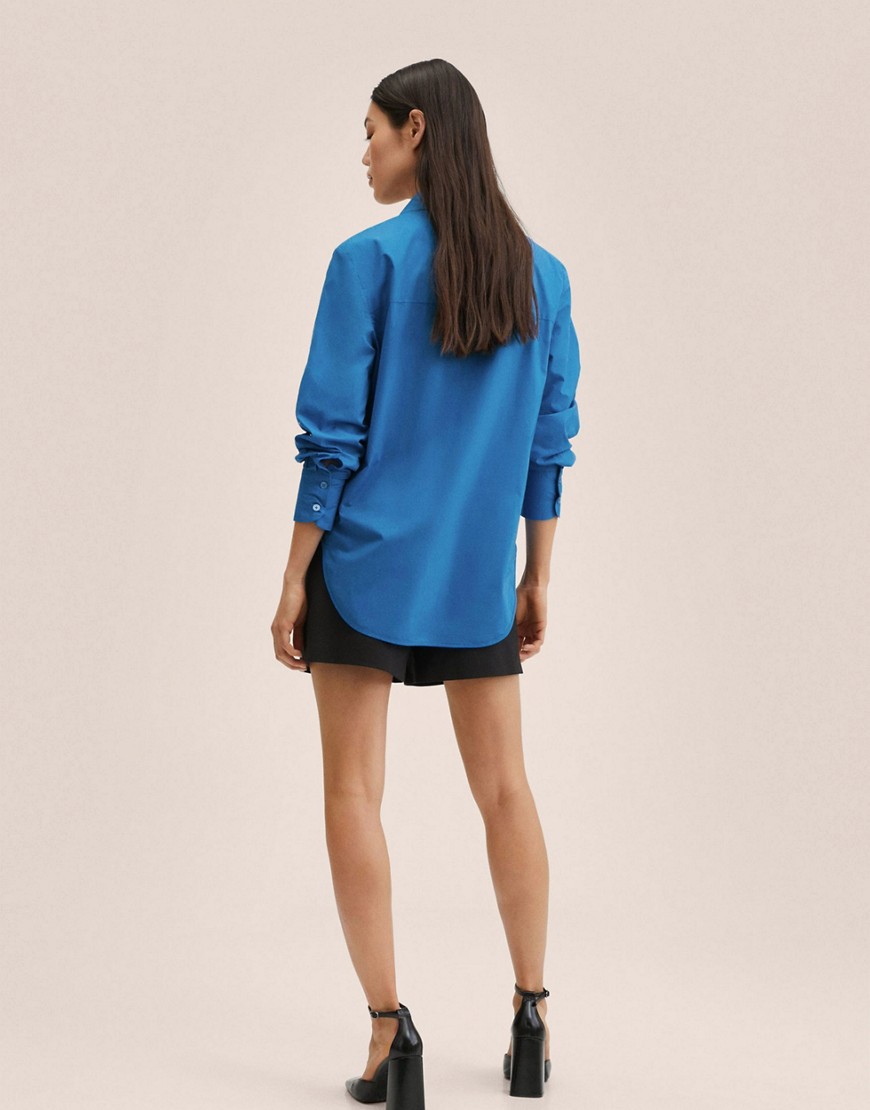 Camicia oversize blu acceso - Mango Camicia donna  - immagine3