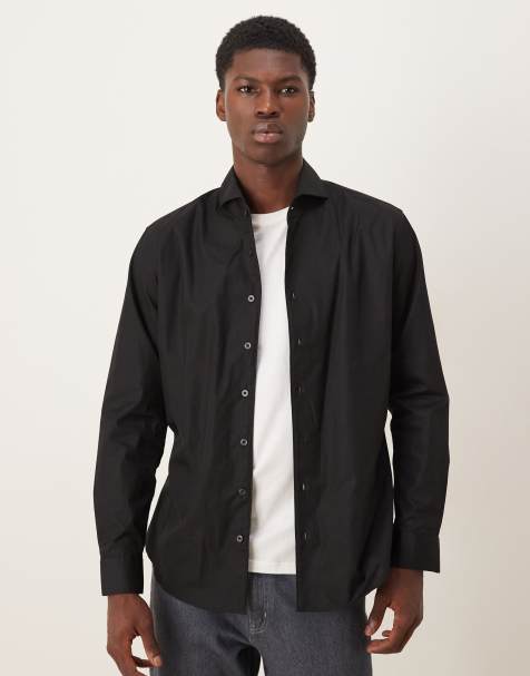 Mango - Camicia premium nera in 100% cotone - view 1