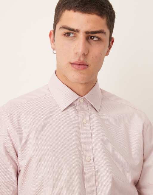 Mango - Camicia slim elegante rosa gessata, 2 di 4