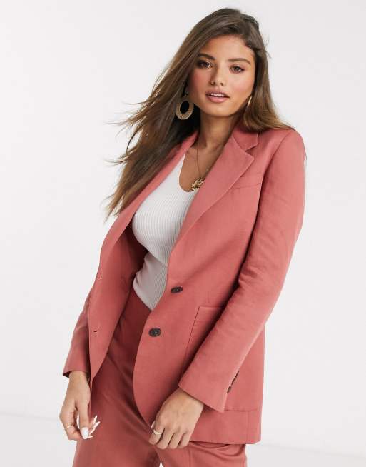 Mango blazer pink sale