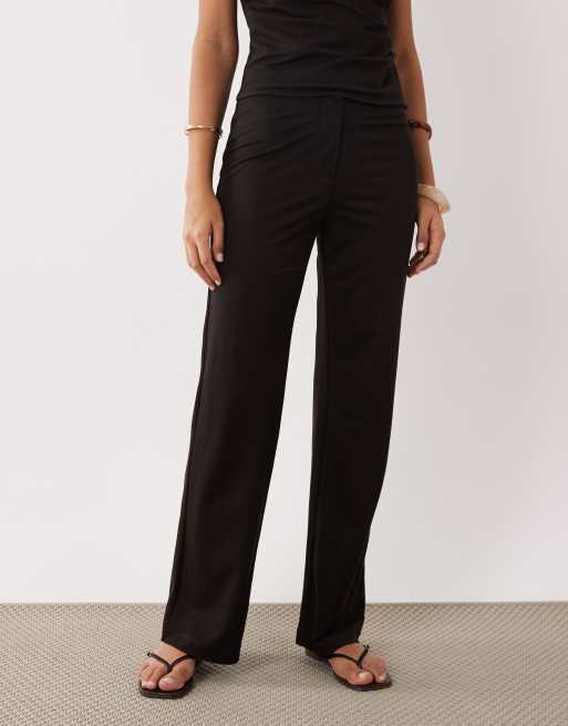 Mango - Can - Rechte broek in chocoladebruin, deel van co-ord set, 3 van 5