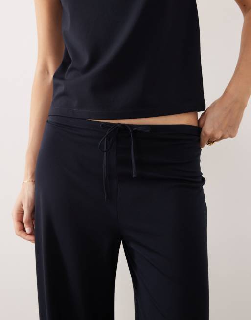 Mango Candela jersey pants in navy - part of a set, 4 of 5