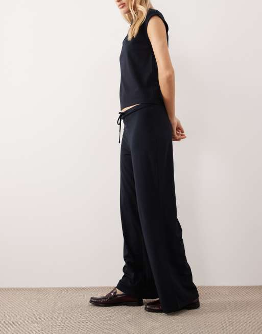 Mango Candela jersey pants in navy - part of a set, 5 of 5