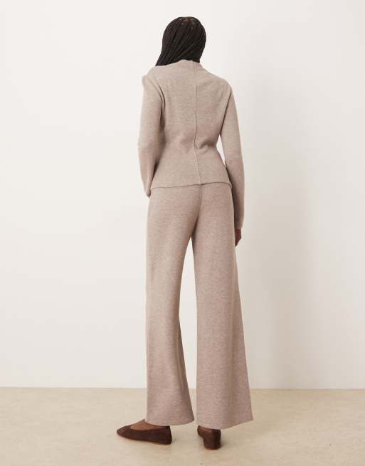 Mango Canela knit pants in oatmeal - part of a set, 4 of 5
